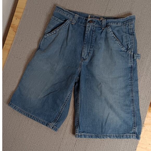 Old Navy Brand Vintage Painters Jean Shorts 33 Blue Fade Y2K Baggy Street Skate - Picture 3 of 15